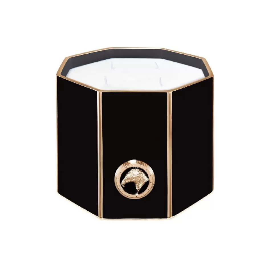 BLACK & GOLD SHINY LARGE OCTAGONAL SCENTED CANDLE | Stefano Ricci Shop