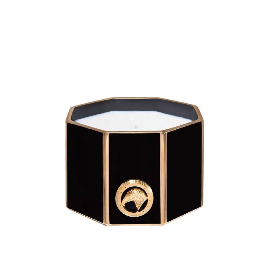 BLACK & GOLD SHINY SMALL OCTAGONAL SCENTED CANDLE | Stefano Ricci Shop