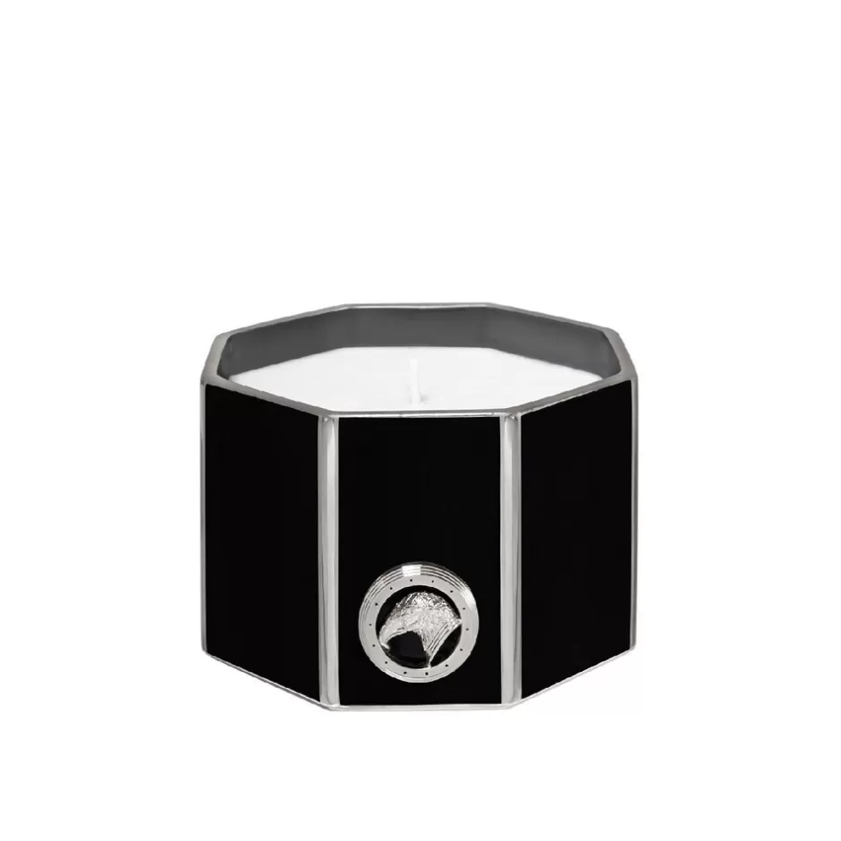 BLACK & PLATINUM SMALL OCTAGONAL SCENTED CANDLE | Stefano Ricci New
