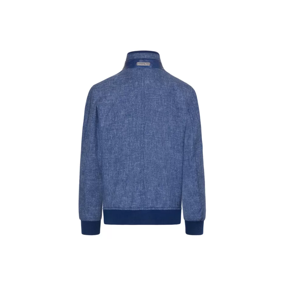 BLOUSON WITH CROCODILE LEATHER INSERTS | Stefano Ricci Flash Sale