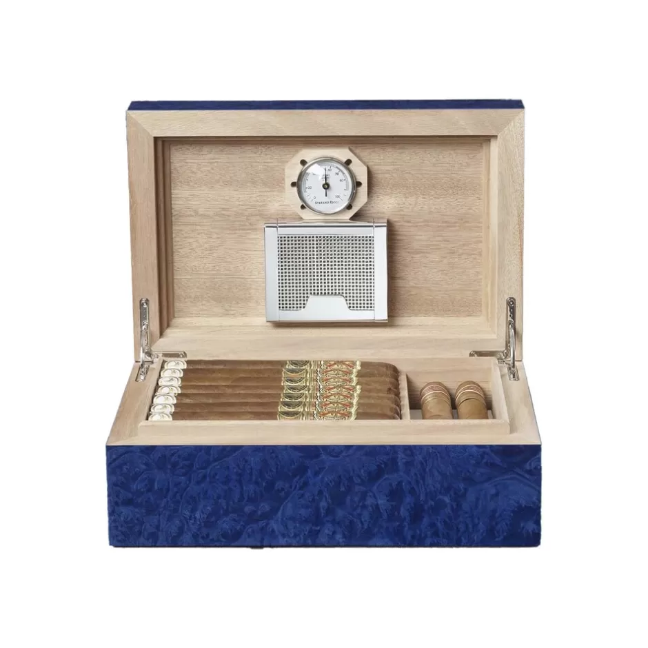 BRIAR WOOD 20 CIGAR DESK HUMIDOR | Stefano Ricci Clearance