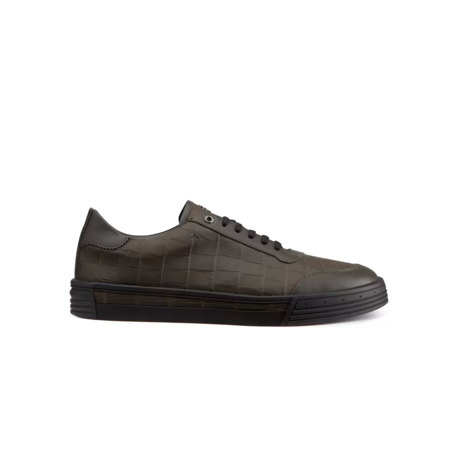 CALFSKIN AND CROCODILE LEATHER SNEAKERS | Stefano Ricci Cheap