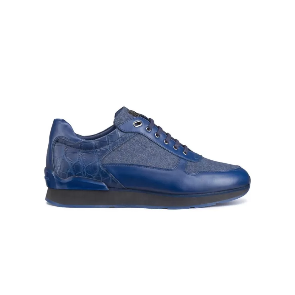 CALFSKIN AND CROCODILE TRAINERS | Stefano Ricci Shop