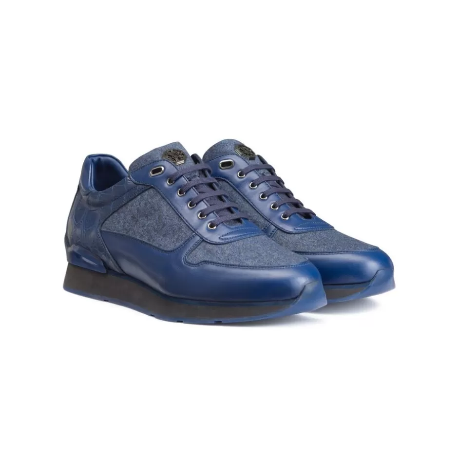 CALFSKIN AND CROCODILE TRAINERS | Stefano Ricci Shop