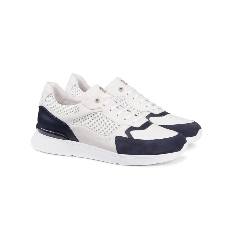 CALFSKIN AND SUEDE LEATHER SNEAKERS | Stefano Ricci Best