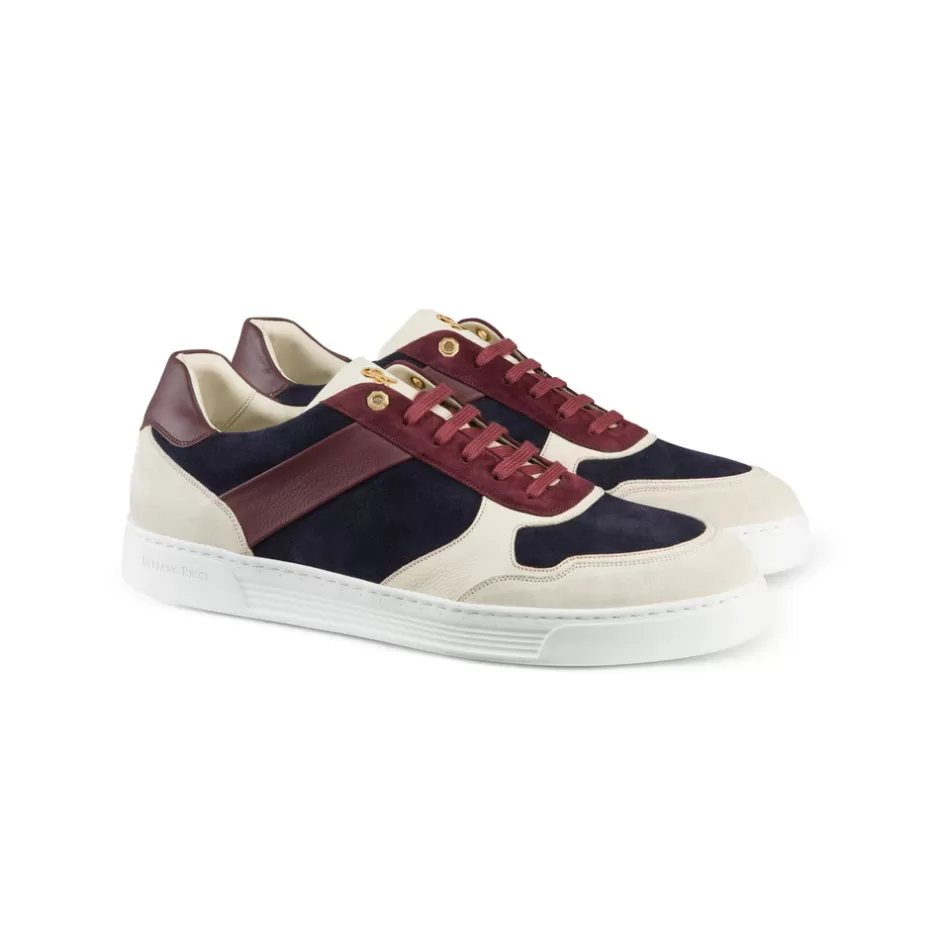 CALFSKIN AND SUEDE SNEAKERS | Stefano Ricci Fashion