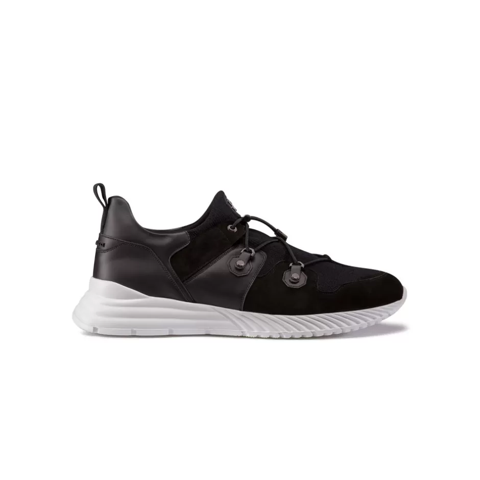 CALFSKIN LEATHER AND SUEDE SNEAKERS | Stefano Ricci Clearance