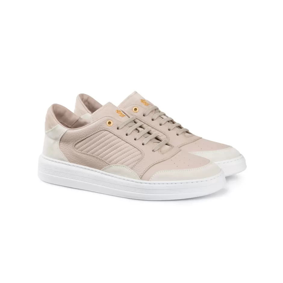 CALFSKIN LEATHER AND SUEDE SNEAKERS | Stefano Ricci Cheap