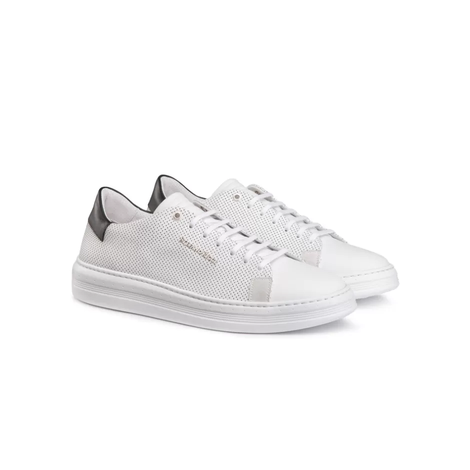 CALFSKIN LEATHER AND SUEDE SNEAKERS | Stefano Ricci Outlet
