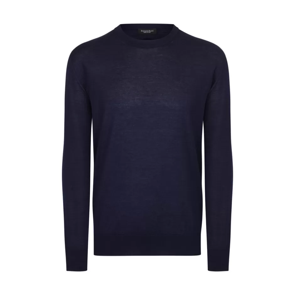 CASHMERE AND CROCODILE CREW NECK SWEATER | Stefano Ricci Shop