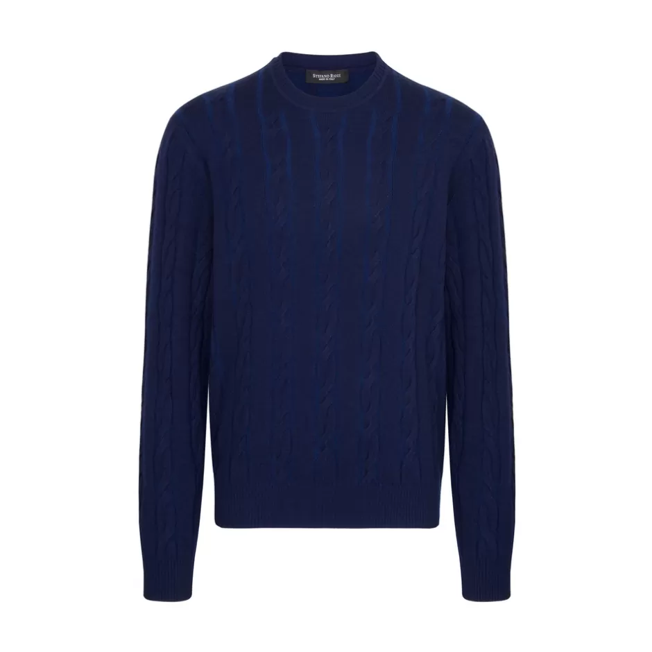 CASHMERE AND SILK BLEND CREWNECK SWEATER | Stefano Ricci Best