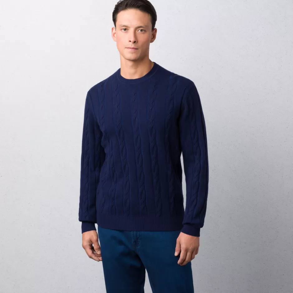 CASHMERE AND SILK BLEND CREWNECK SWEATER | Stefano Ricci Best