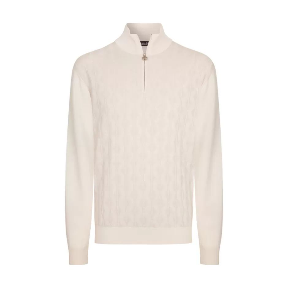 CASHMERE AND SILK BLEND MOCK NECK SWEATER | Stefano Ricci Best