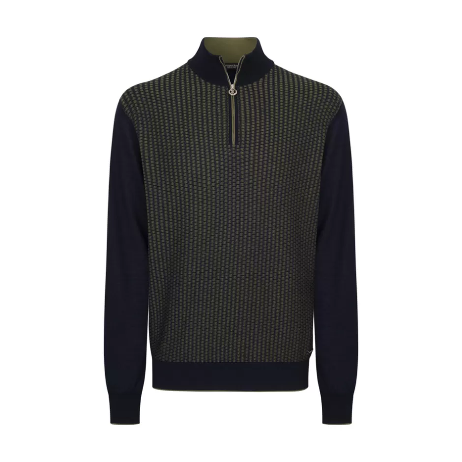 CASHMERE AND SILK BLEND MOCK NECK SWEATER | Stefano Ricci Best