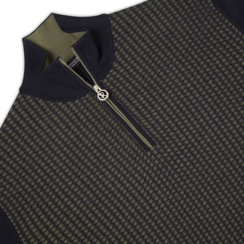 CASHMERE AND SILK BLEND MOCK NECK SWEATER | Stefano Ricci Best