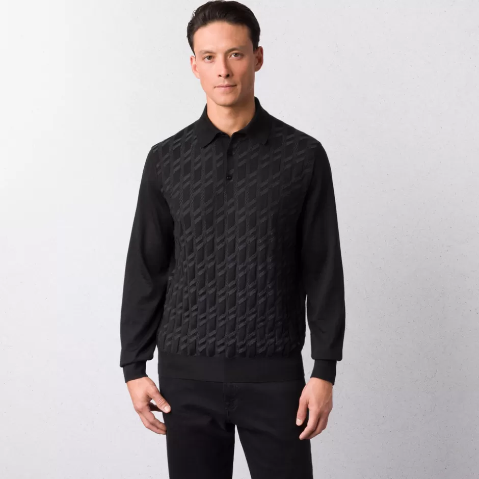 CASHMERE AND SILK BLEND THREE-BUTTON POLO SHIRT | Stefano Ricci Sale