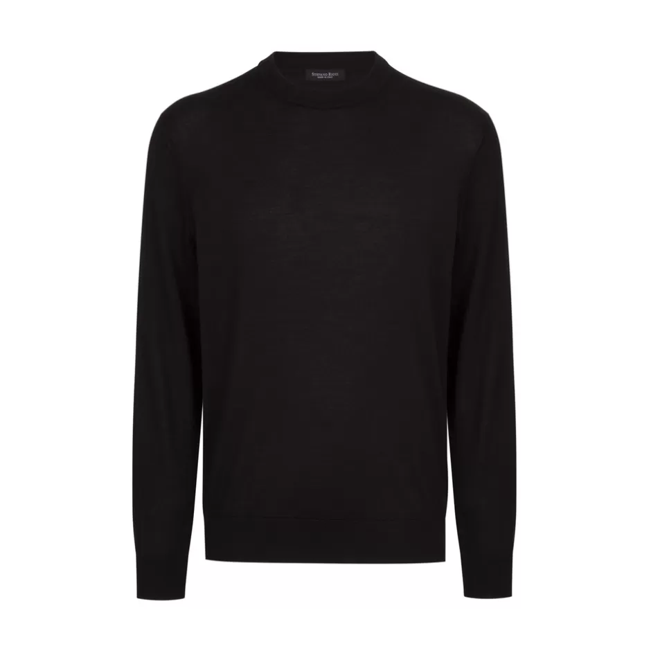 CASHMERE AND SILK BLEND WITH CROCODILE DETAIL SWEATER | Stefano Ricci Store