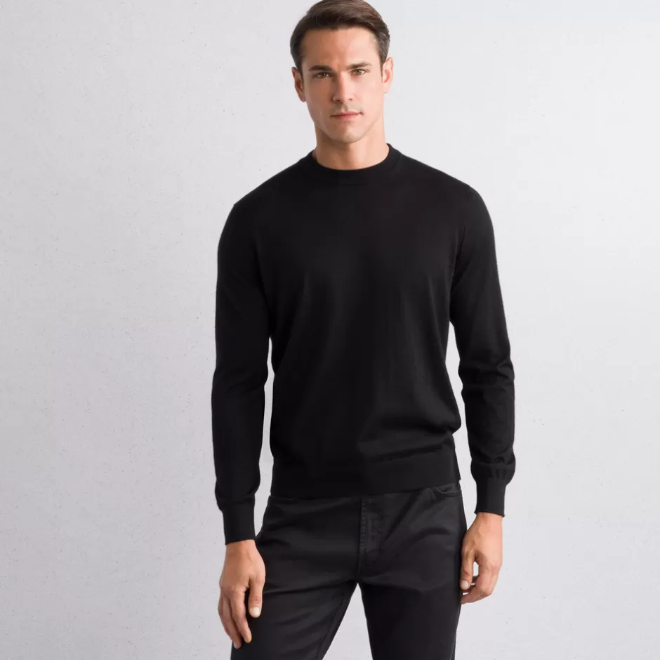 CASHMERE AND SILK BLEND WITH CROCODILE DETAIL SWEATER | Stefano Ricci Store