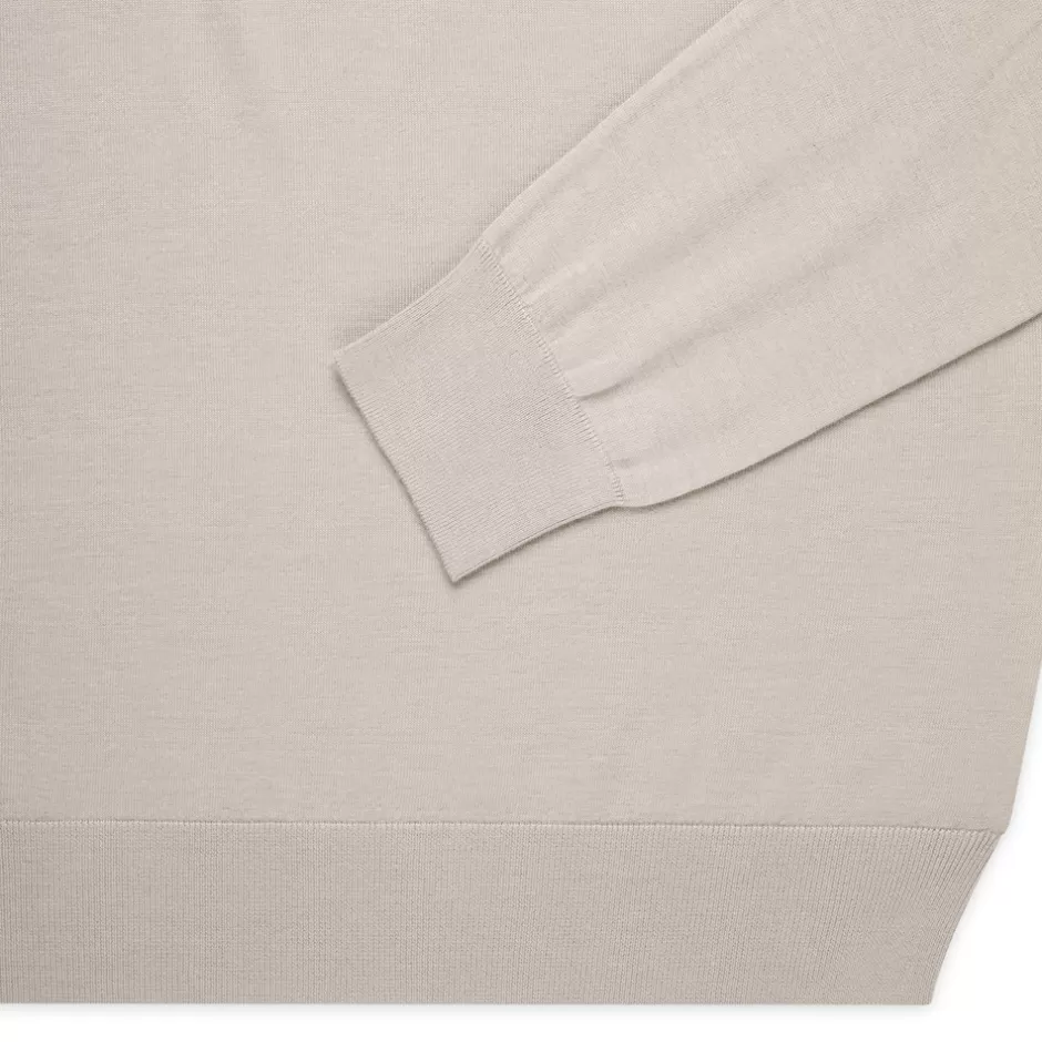 CASHMERE AND SILK BLEND WITH CROCODILE DETAIL ZIP POLO SHIRT | Stefano Ricci Discount