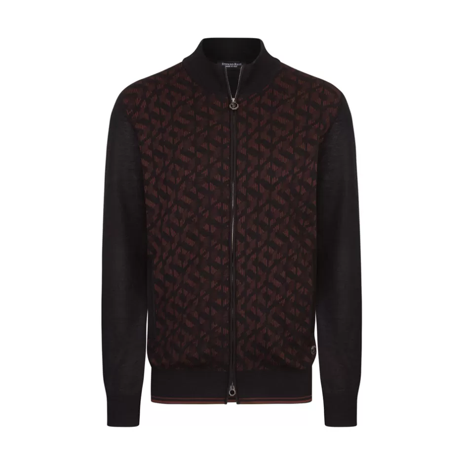 CASHMERE AND SILK BLEND ZIP SWEATER | Stefano Ricci Cheap