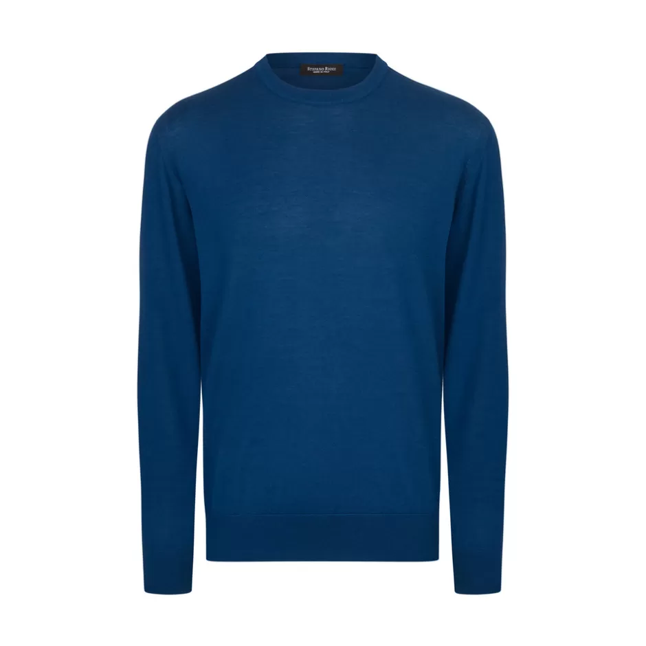 CASHMERE AND SILK CREW NECK SWEATER | Stefano Ricci New
