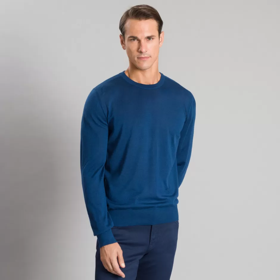 CASHMERE AND SILK CREW NECK SWEATER | Stefano Ricci New