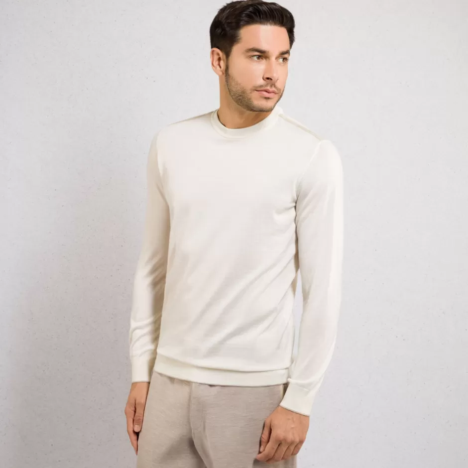 CASHMERE AND SILK CREW NECK SWEATER | Stefano Ricci Best