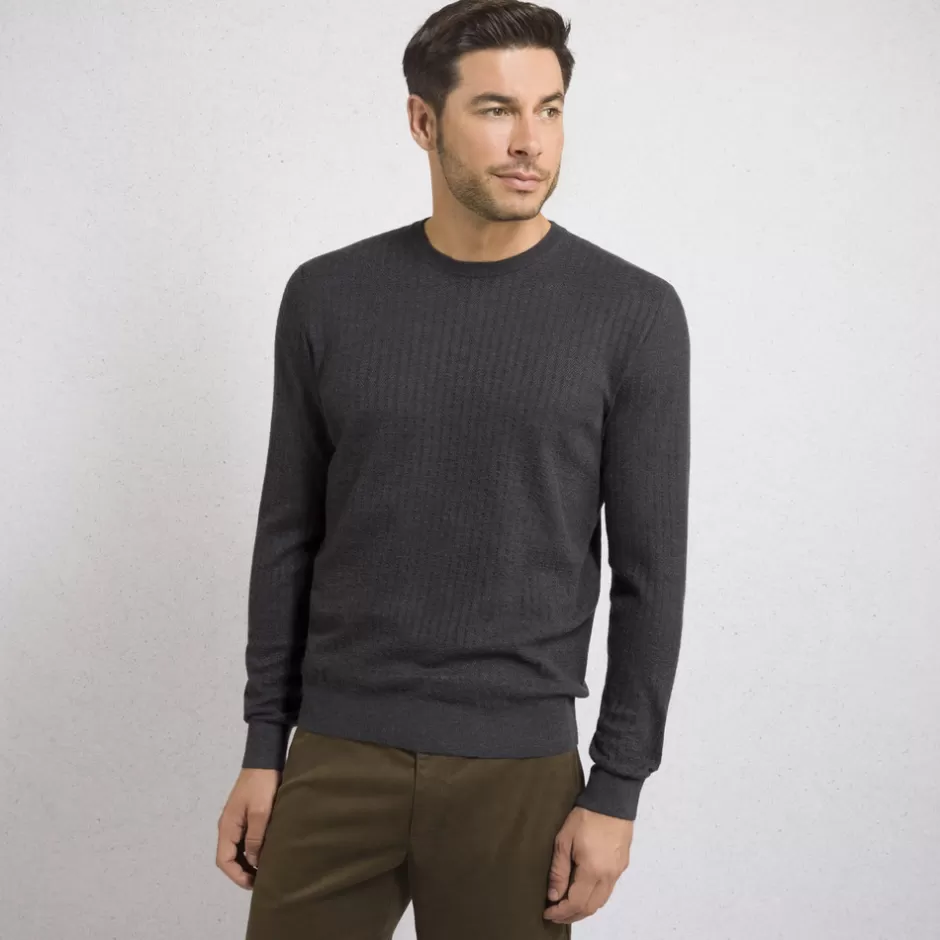CASHMERE AND SILK CREW NECK SWEATER | Stefano Ricci New