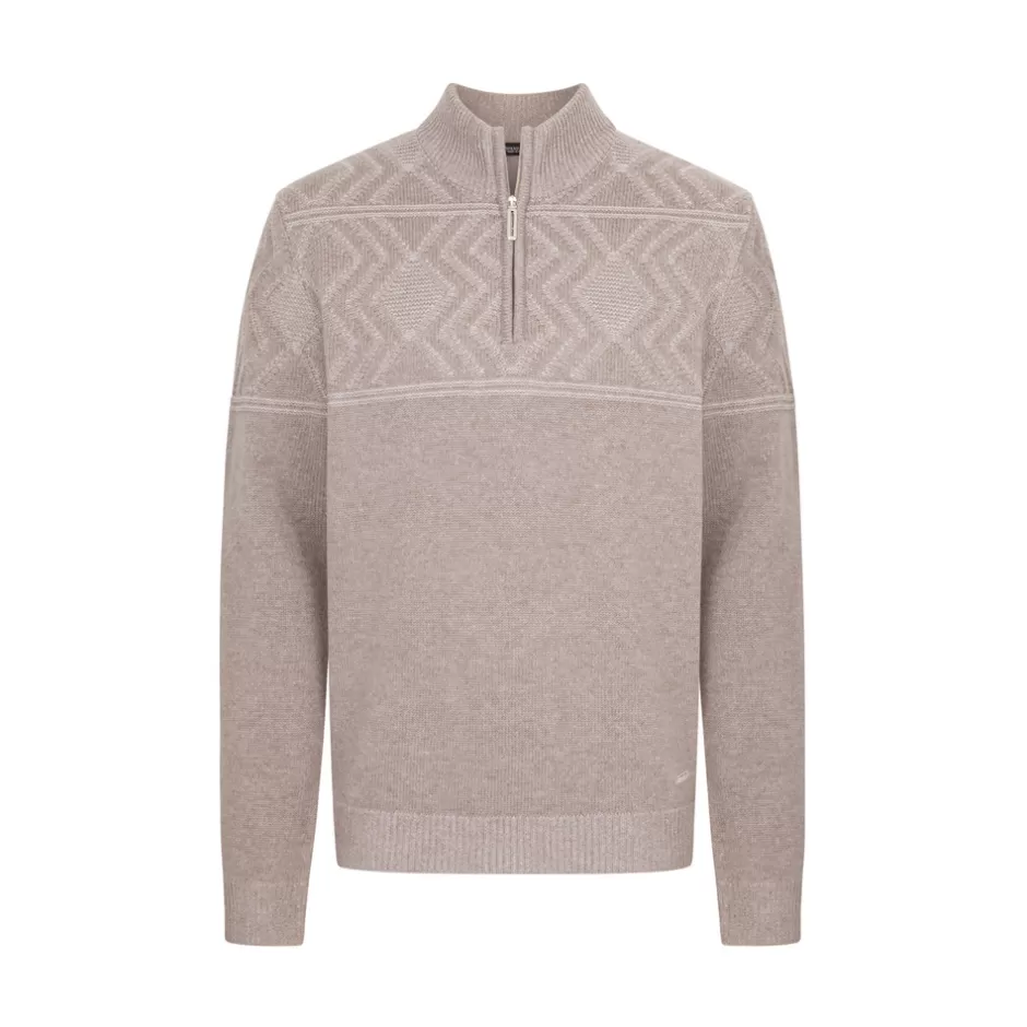 CASHMERE AND WOOL MOCK NECK SWEATER | Stefano Ricci Fashion
