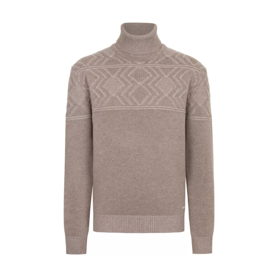 CASHMERE AND WOOL TURTLENECK SWEATER | Stefano Ricci Store