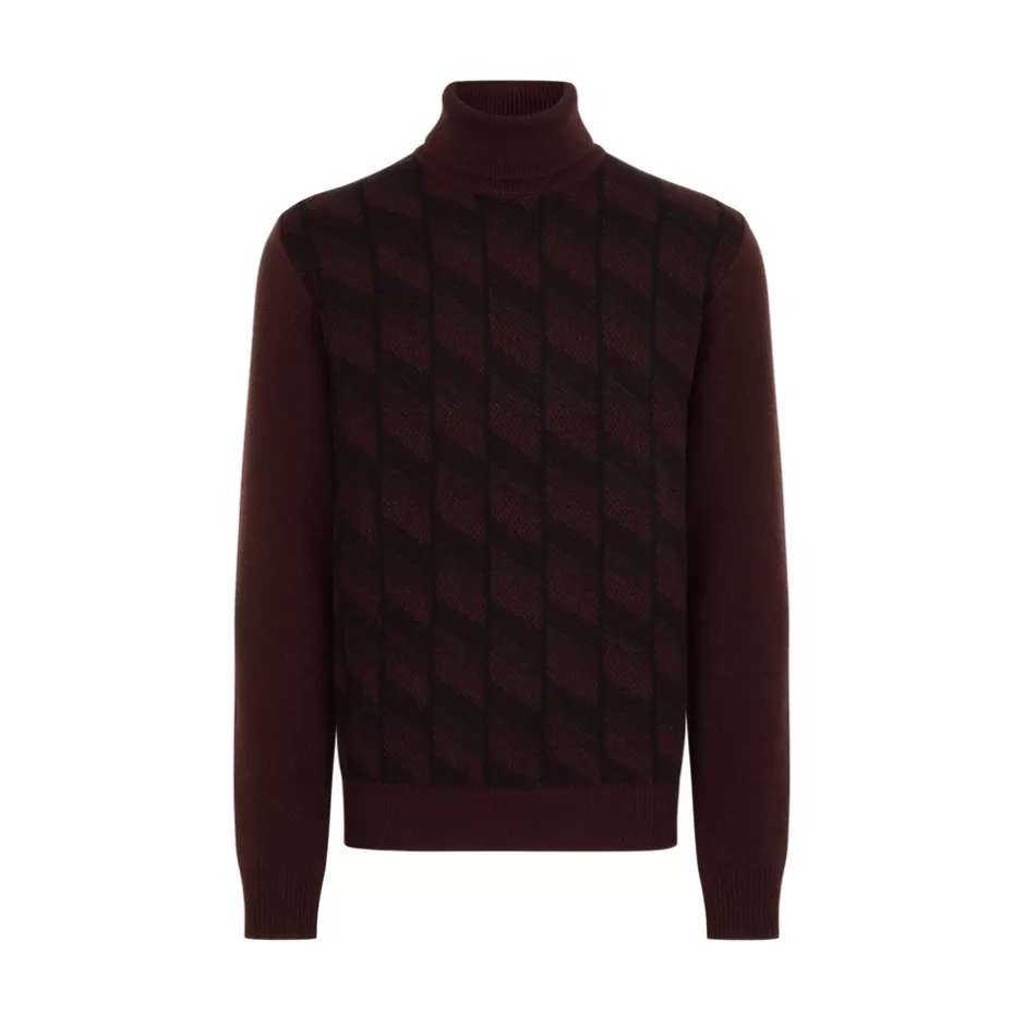 CASHMERE AND WOOL TURTLENECK SWEATER | Stefano Ricci Best Sale
