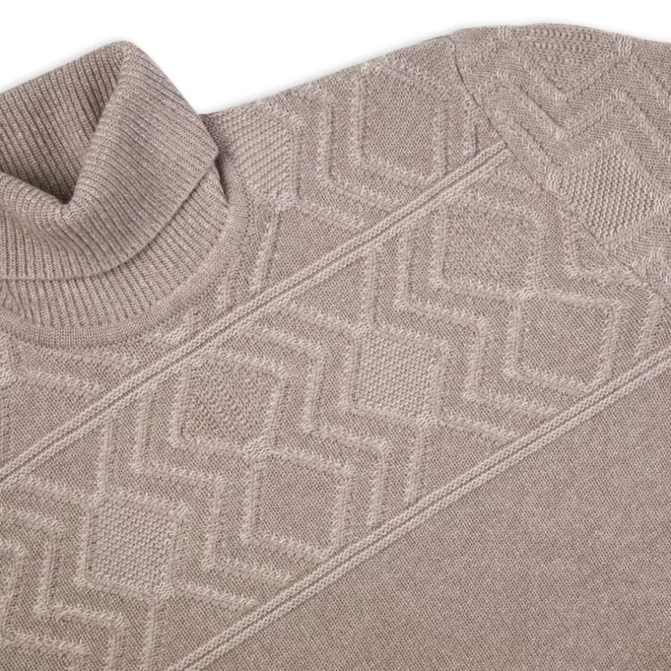 CASHMERE AND WOOL TURTLENECK SWEATER | Stefano Ricci Store