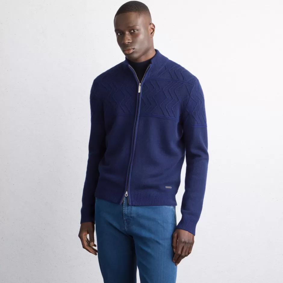 CASHMERE AND WOOL ZIP SWEATER | Stefano Ricci Flash Sale