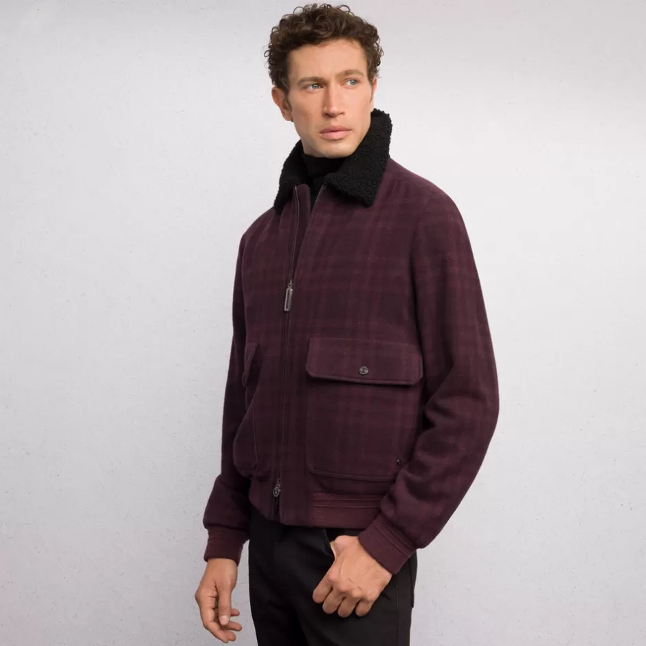 CASHMERE BLOUSON WITH SHEARLING COLLAR | Stefano Ricci Cheap