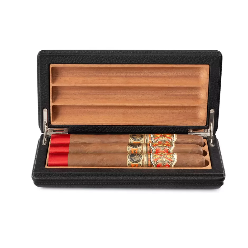 CIGAR CASE FOR 3 CIGARS IN CALFSKIN LEATHER | Stefano Ricci Cheap
