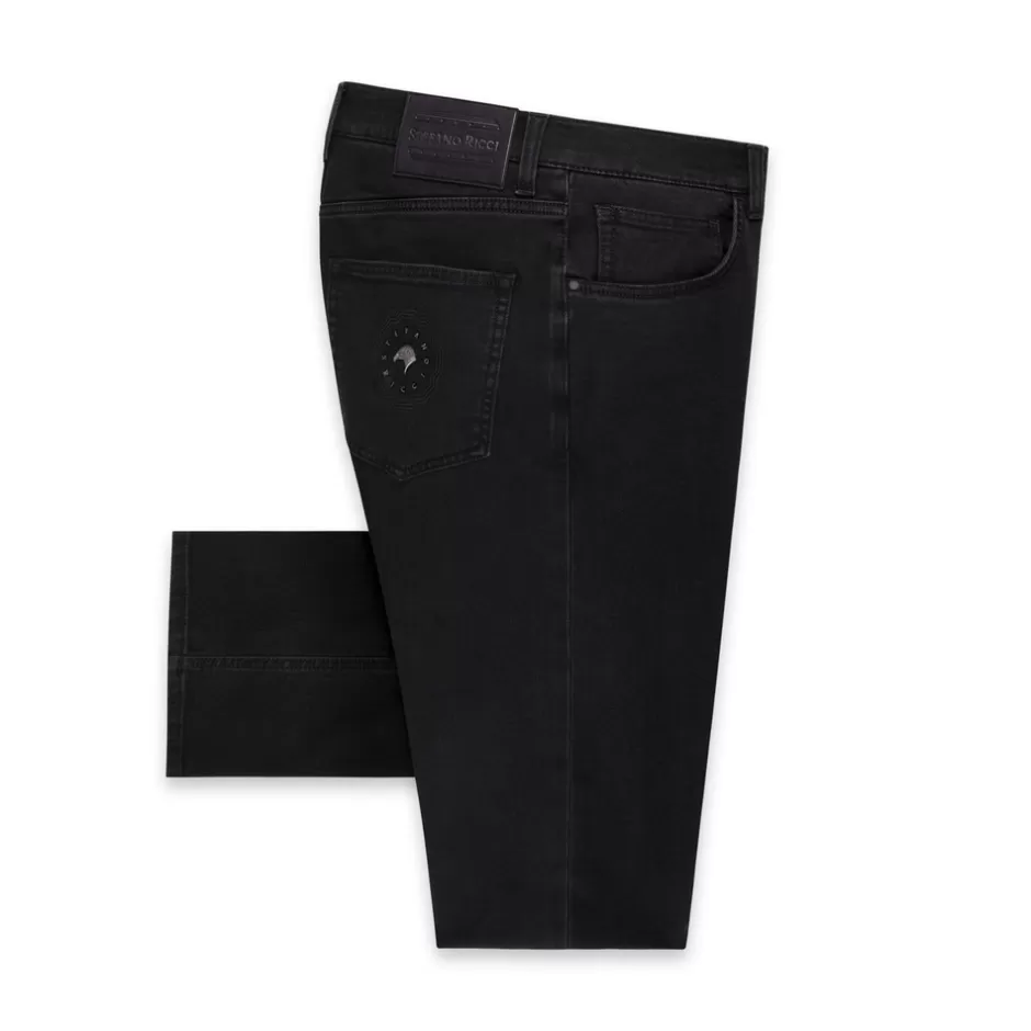 COTTON AND CASHMERE BLEND TAPERED JEANS | Stefano Ricci Cheap