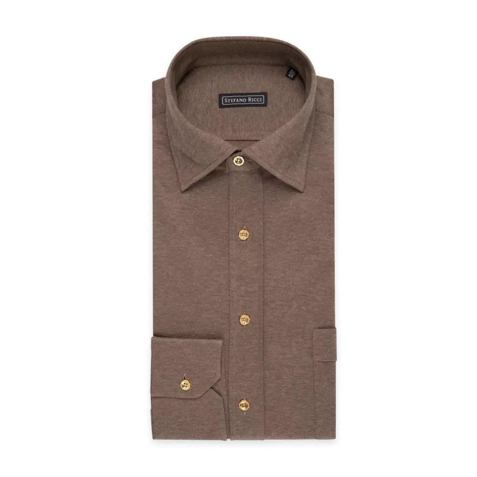 COTTON AND SILK BLEND ALBA SHIRT | Stefano Ricci Online