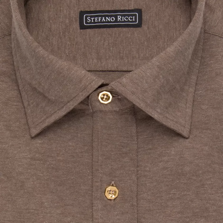 COTTON AND SILK BLEND ALBA SHIRT | Stefano Ricci Online