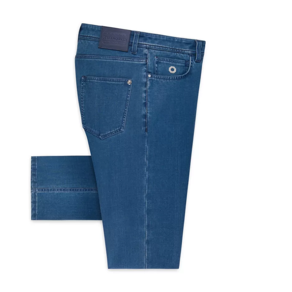 COTTON BLEND COMFORT FIT JEANS | Stefano Ricci Fashion