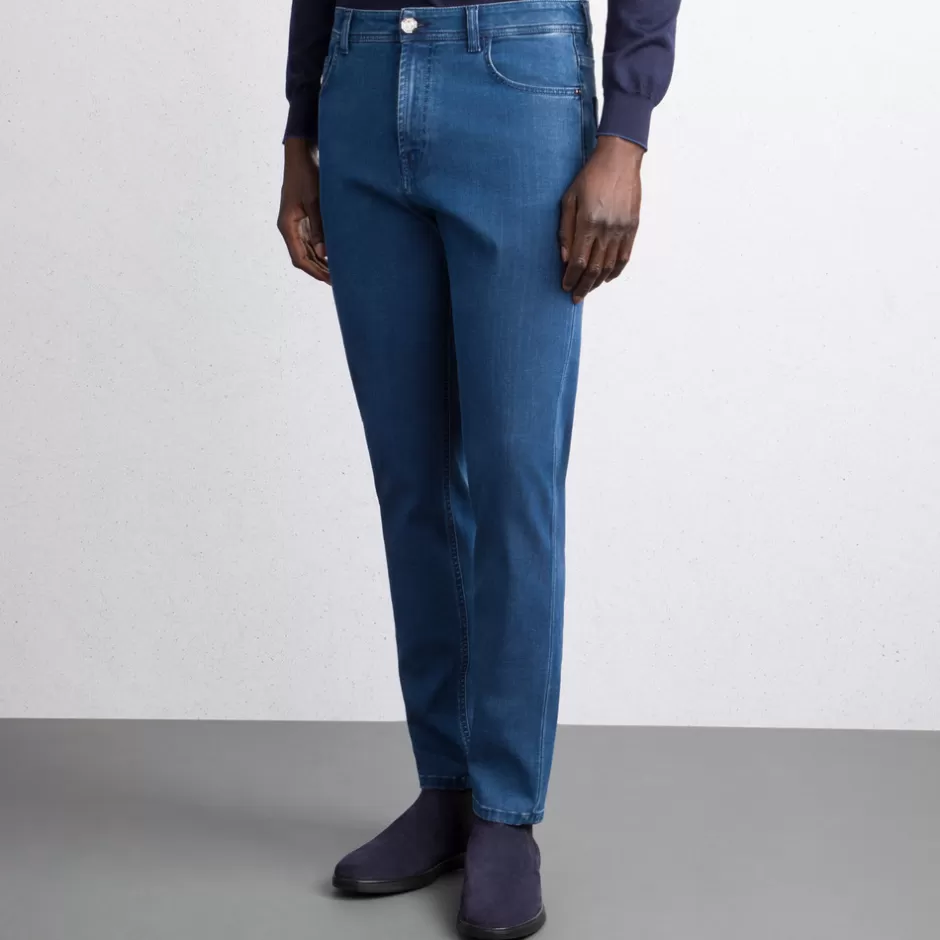 COTTON BLEND COMFORT FIT JEANS | Stefano Ricci Fashion