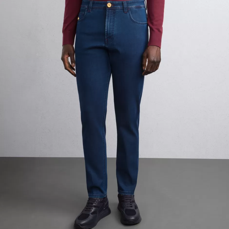 COTTON BLEND COMFORT FIT JEANS | Stefano Ricci Best