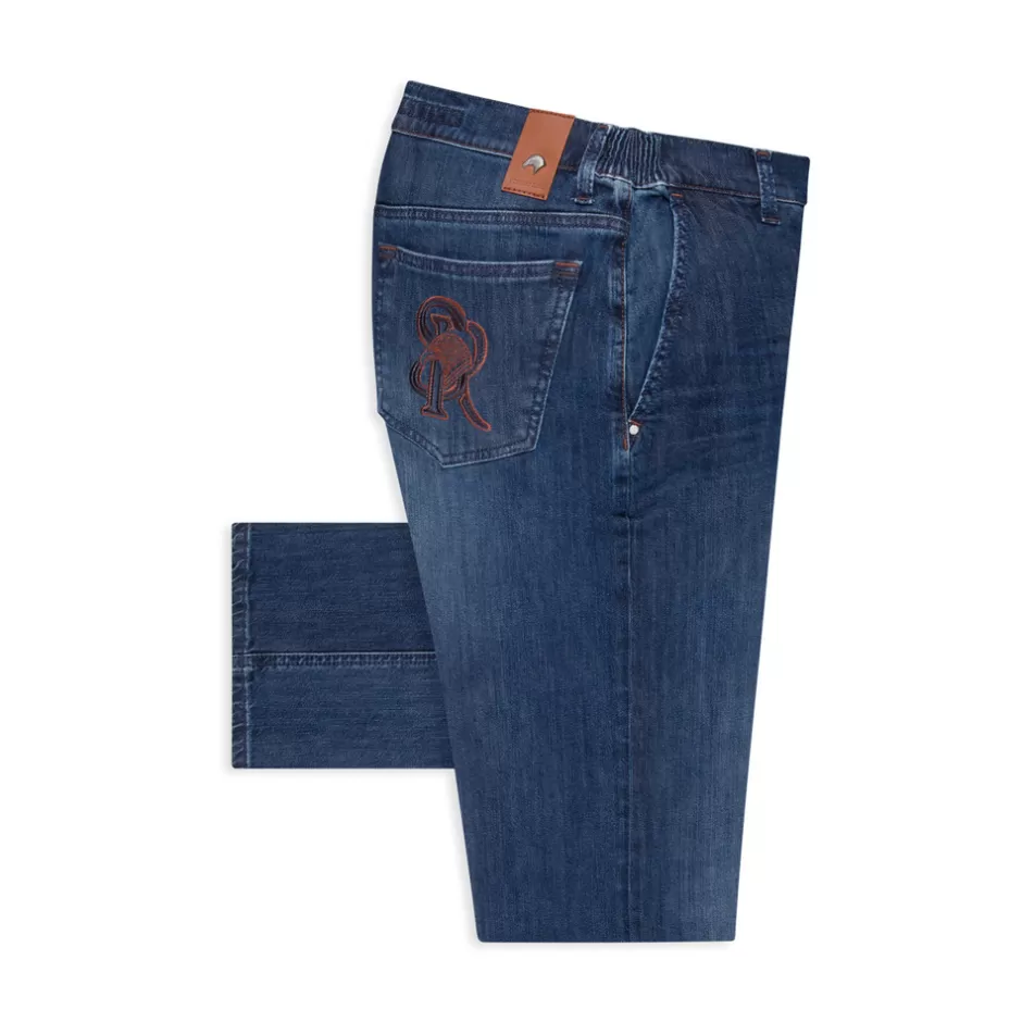 COTTON BLEND TAPERED JEANS | Stefano Ricci New
