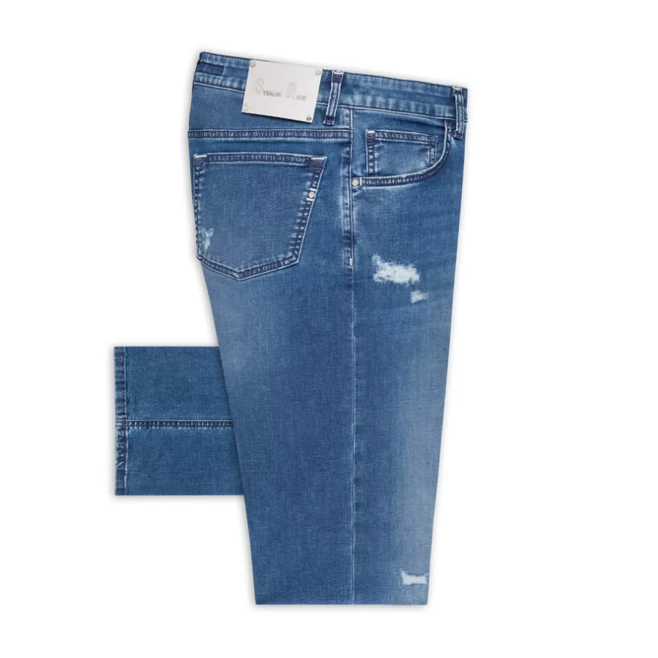 COTTON BLEND TAPERED JEANS | Stefano Ricci Hot