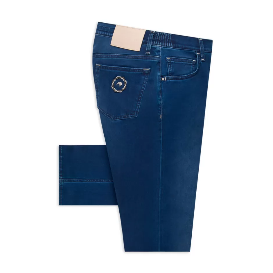 COTTON BLEND TAPERED JEANS | Stefano Ricci Store