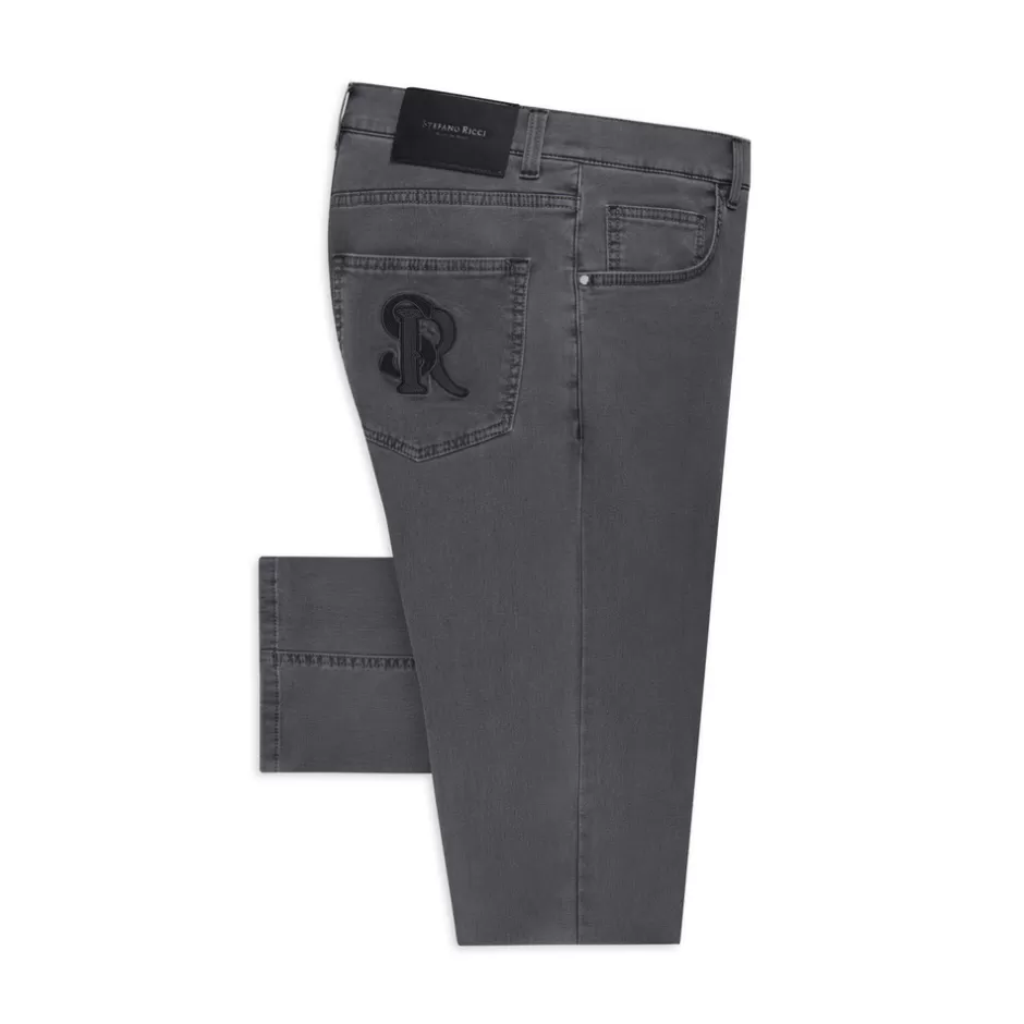 COTTON BLEND TAPERED JEANS | Stefano Ricci New