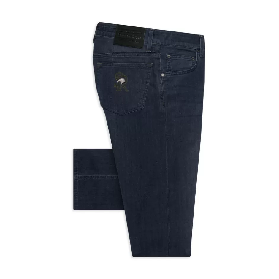 COTTON BLEND TAPERED JEANS | Stefano Ricci Online