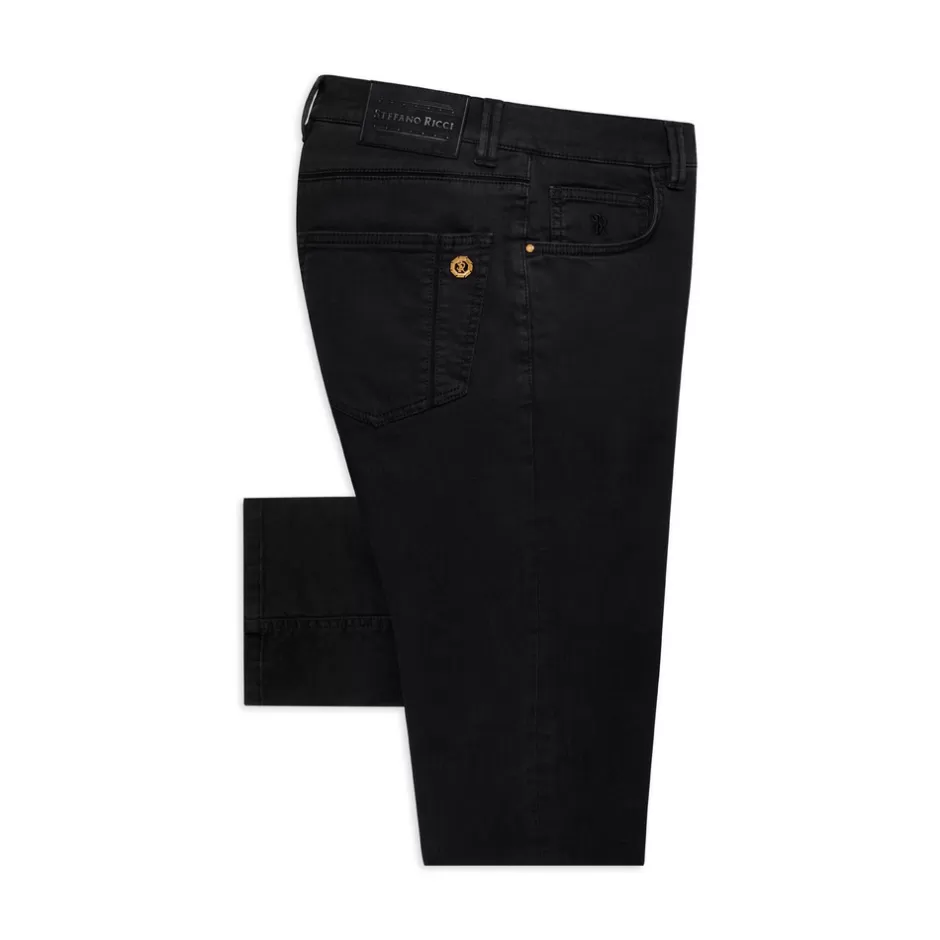 COTTON BLEND TAPERED JEANS | Stefano Ricci Discount