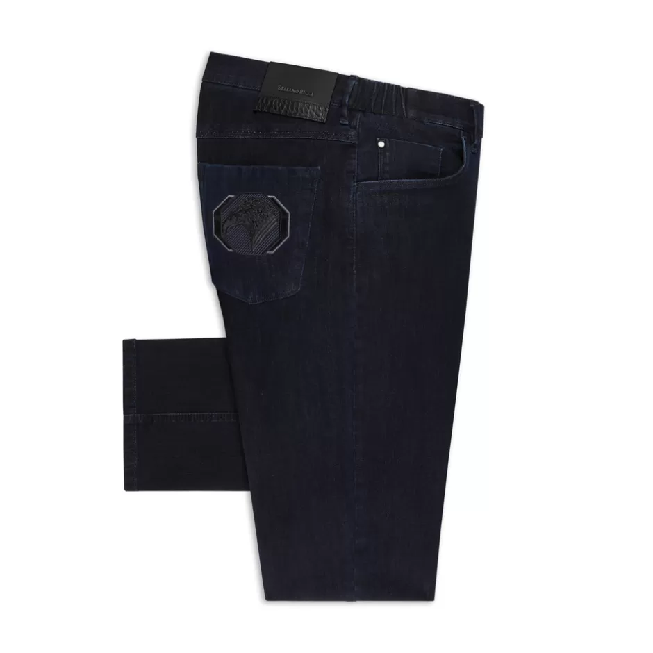 COTTON BLEND TAPERED JEANS | Stefano Ricci Shop