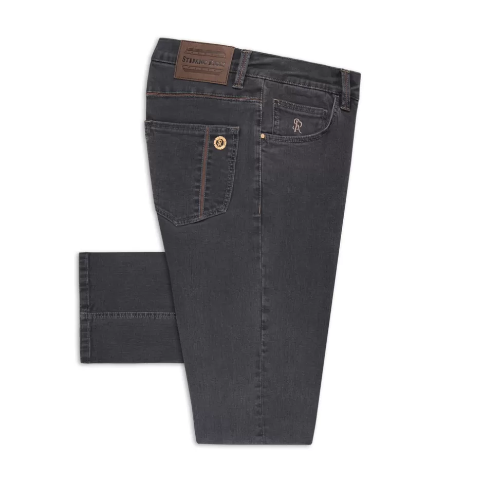 COTTON BLEND TAPERED JEANS | Stefano Ricci Best