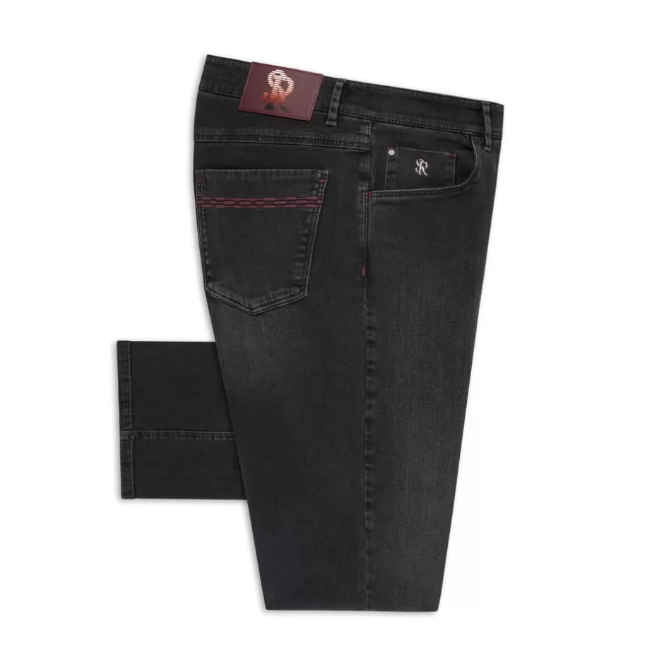COTTON BLEND TAPERED JEANS | Stefano Ricci Fashion
